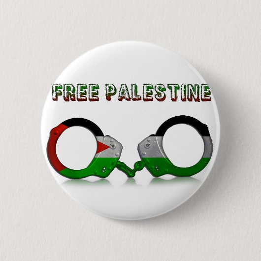 Vrij Palestijns handboeien Ronde Button 5,7 Cm (Voorkant)