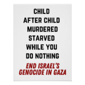VRIJ PALESTIJNS KIND VERMOORD IN DE GAZASTROOK - G PERFECT POSTER (Voorkant)