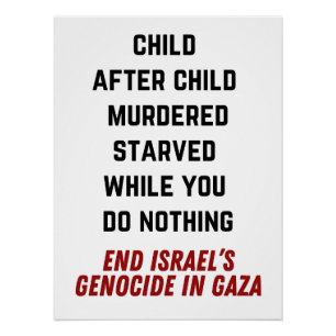 VRIJ PALESTIJNS KIND VERMOORD IN DE GAZASTROOK - G PERFECT POSTER