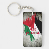 Vrij Palestijns schilderpenseel, schilderachtige v Sleutelhanger (Voorkant)