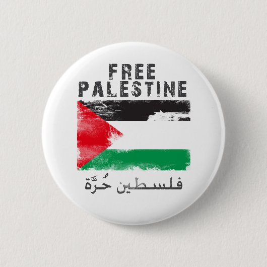 Vrij Palestijns shirt Ronde Button 5,7 Cm (Voorkant)