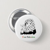 Vrij Palestina, afgerond Ronde Button 5,7 Cm (Voorkant /achterkant)