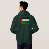 Vrij Palestina (Arabisch) Hoodie (Achterkant volledig)