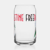 Vrij Palestina Blikvorm Glas (Links)