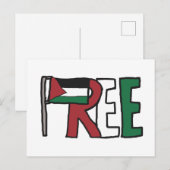 Vrij Palestina Briefkaart (Voorkant / Achterkant)