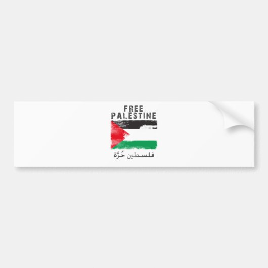 Vrij Palestina Bumpersticker (Voorkant)