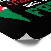 Vrij Palestina - Eind Israëlisch bezettingsvlag Poster (Hoek)
