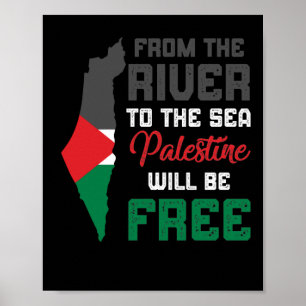 Vrij Palestina - Eind Israëlisch bezettingsvlag Poster