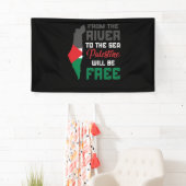 Vrij Palestina - Eind Israëlisch bezettingsvlag Spandoek (Insitu)