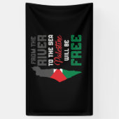 Vrij Palestina - Eind Israëlisch bezettingsvlag Spandoek (Verticaal)