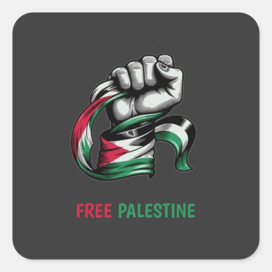 Vrij Palestina einde apartheid Gaza Vierkante Sticker (Voorkant)