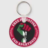 Vrij Palestina Einde Apartheid II Sleutelhanger (Voorkant)