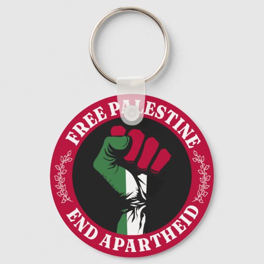 Vrij Palestina Einde Apartheid II Sleutelhanger (Voorkant)