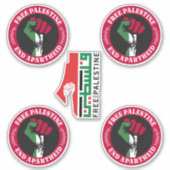 Vrij Palestina Einde Apartheid II Sticker (Voorkant)