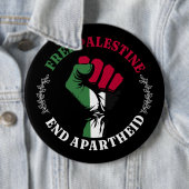 Vrij Palestina Einde Apartheid III Ronde Button 6,0 Cm (In situ)