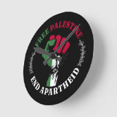 Vrij Palestina Einde Apartheid III Ronde Klok (Hoek)