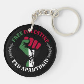 Vrij Palestina Einde Apartheid III Sleutelhanger (Achterkant)