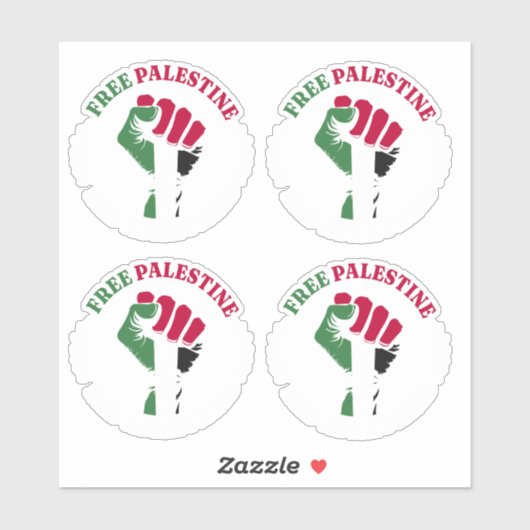 Vrij Palestina Einde Apartheid III Sticker (Vel)