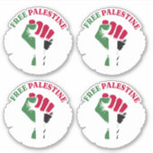 Vrij Palestina Einde Apartheid III Sticker (Voorkant)