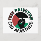 Vrij Palestina einde Apartheid Palestijnse vlag Briefkaart (Voorkant)