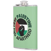 Vrij Palestina einde Apartheid Palestijnse vlag Heupfles (Links)