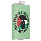 Vrij Palestina einde Apartheid Palestijnse vlag Heupfles (Rechts)