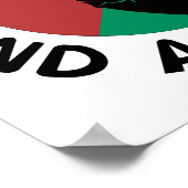 Vrij Palestina einde Apartheid Palestijnse vlag Poster (Hoek)
