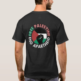 Vrij Palestina einde Apartheid Palestijnse vlag T-shirt
