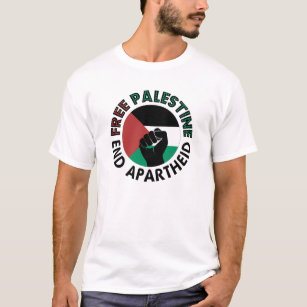 Vrij Palestina einde Apartheid Palestijnse vlag T-shirt