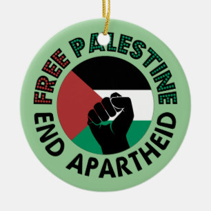 Vrij Palestina Einde Apartheid Palestina Vlag Keramisch Ornament