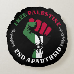 Vrij Palestina Einde Apartheid Rond Kussen