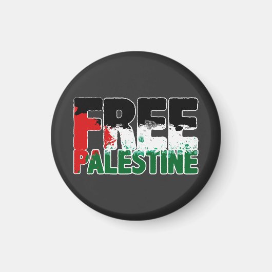 Vrij Palestina Einde Apartheid Stop Oorlog Magneet (Voorkant)