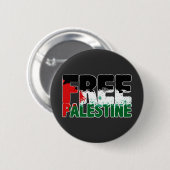 Vrij Palestina Einde Apartheid Stop Oorlog Ronde Button 5,7 Cm (Voorkant /achterkant)