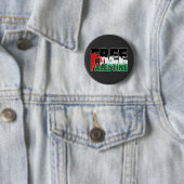 Vrij Palestina Einde Apartheid Stop Oorlog Ronde Button 5,7 Cm (In situ)
