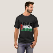 Vrij Palestina Einde Apartheid Stop Oorlog T-shirt (Voorkant volledig)