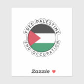 Vrij Palestina, einde bezetting Sticker (Vel)