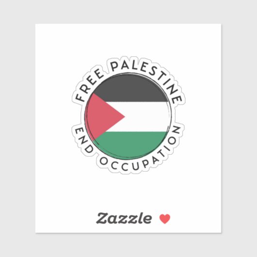 Vrij Palestina, einde bezetting Sticker (Vel)