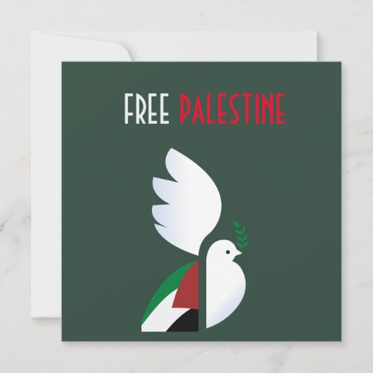 Vrij Palestina Feestdagenkaart (Voorkant)