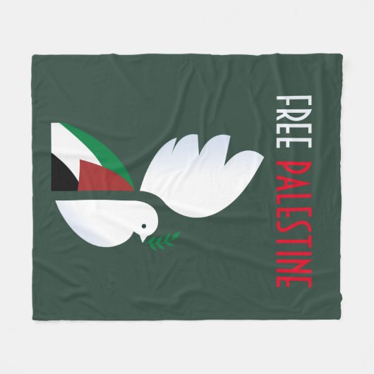 Vrij Palestina Fleece Deken (Voorkant (Horizontaal))