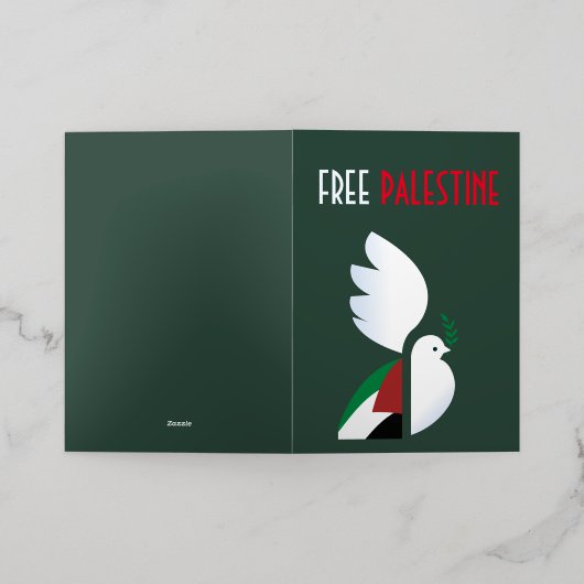 Vrij Palestina Folie Wenskaart (Buiten Laag)