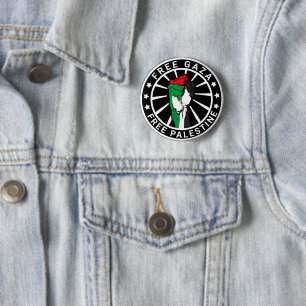 Vrij Palestina Gaza Palestijnse Vrijheid Ronde Button 5,7 Cm