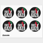 Vrij Palestina Gazavlag - Vrijheid voor Palestijne Ronde Sticker (Vel)