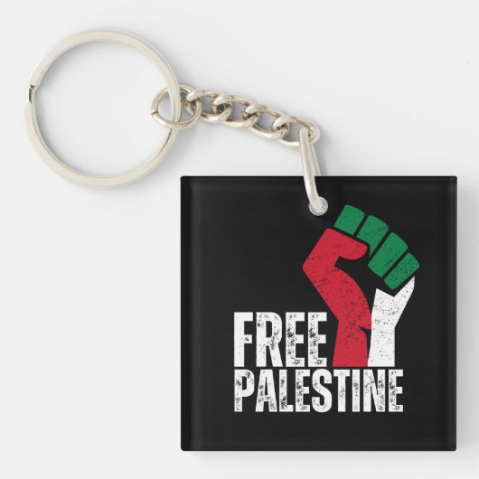 Vrij Palestina Gazavlag - Vrijheid voor Palestijne Sleutelhanger (voorkant)