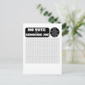 VRIJ PALESTINA - Geen stem voor genocide Joe - Ple Briefkaart (Staand voorkant)