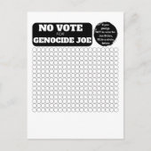VRIJ PALESTINA - Geen stem voor genocide Joe - Ple Briefkaart (Voorkant)