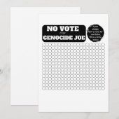 VRIJ PALESTINA - Geen stem voor genocide Joe - Ple Kaart (Voorkant / Achterkant)