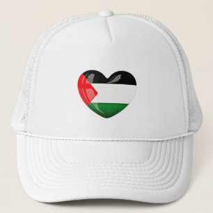 Vrij Palestina. Hartvormig Palestijns Pet
