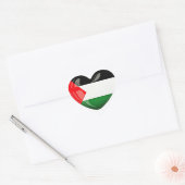 Vrij Palestina. Hartvormige Palestijnse vlag Hart Sticker (Envelop)