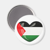Vrij Palestina. Hartvormige Palestijnse vlag Magneet (Voorkant / Achterkant)