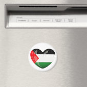 Vrij Palestina. Hartvormige Palestijnse vlag Magneet (Insitu (Vaatwasser))